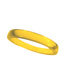 Akryl ring blank vacker gul halvopak