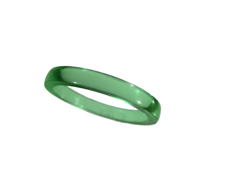 Akryl ring blank vacker ljusgrön opal