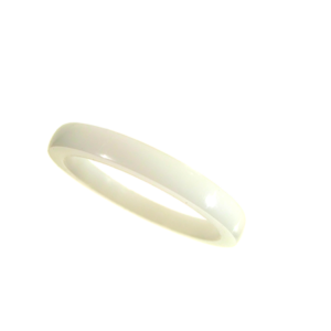 Akryl ring blank vacker mjölkvit x